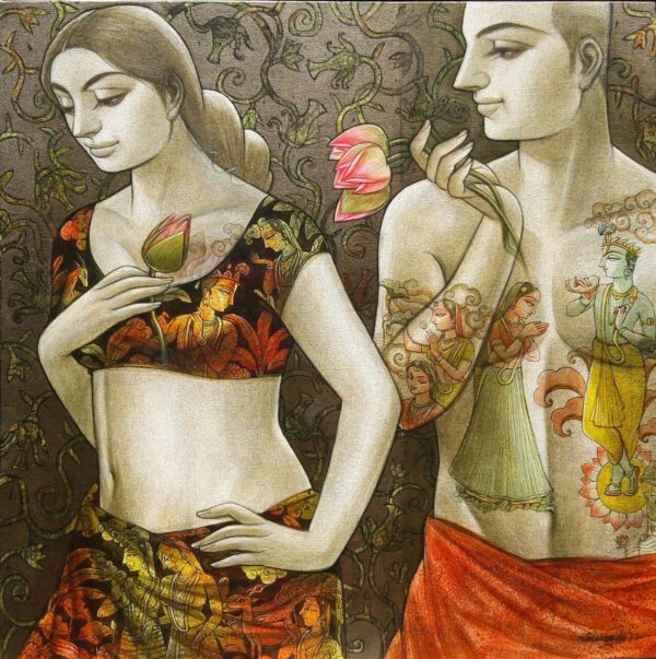 Sukanta Das Couple Painting buy online on IndianArtPlace.com