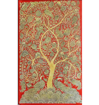 Harinath Tree of Life Kalamkari Painting